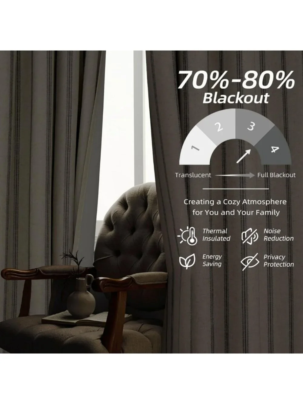 Farmhouse Linen Blackout Curtains - 84